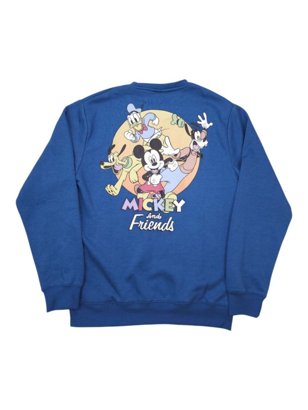 Disney Mickey & Friends Blue Crewneck Sweatshirt M 60% Cotton 40% Polyester